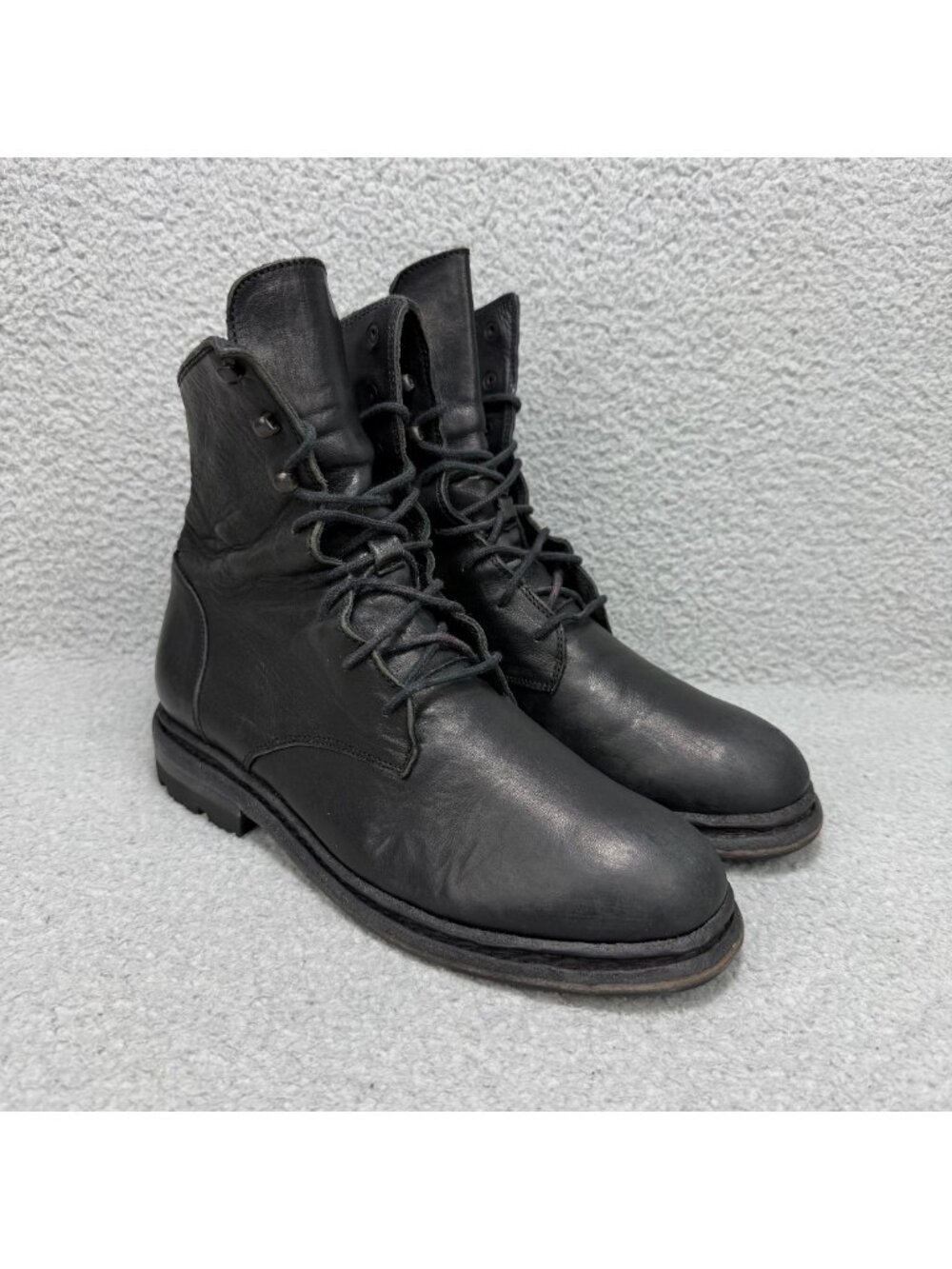 Leather + Earth Boots Womens 8.5 / EU 39 Shoes Black Combat Biker Moto Ankle NYC